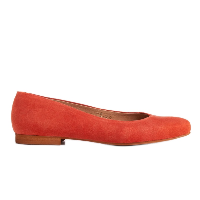 Marco Shoes Ballerinor i mocka orange