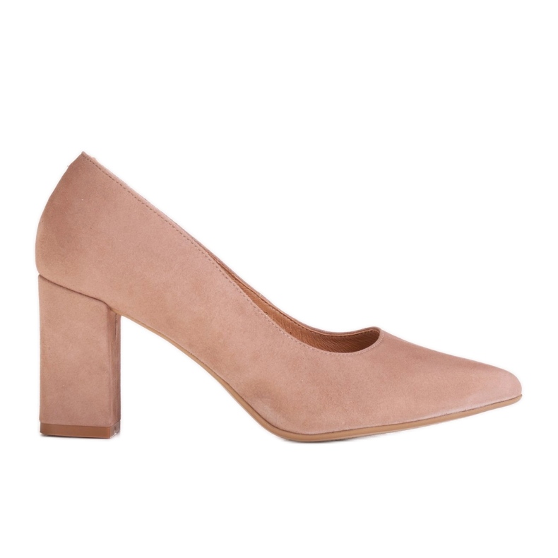 Marco Shoes Pumpar av beige sockerskinn