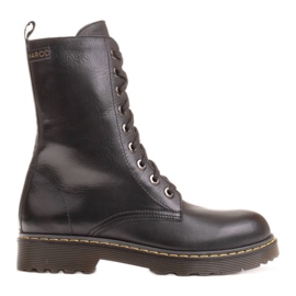 Marco Shoes Höga stövlar, stövlar bundna på en genomskinlig sula svart