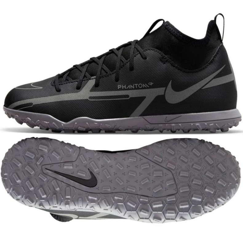 Nike Phantom GT2 Club Dynamic Fit Tf Jr DC0826 004 fotbollsskor svart svart
