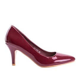 Maroon pumps på en Faith stilettklack röd