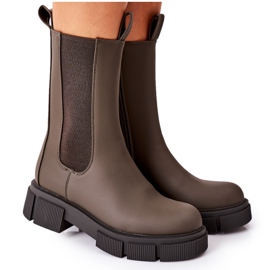 PS1 Varma stövlar Mörkgröna Jodhpur -stövlar måste ha brun