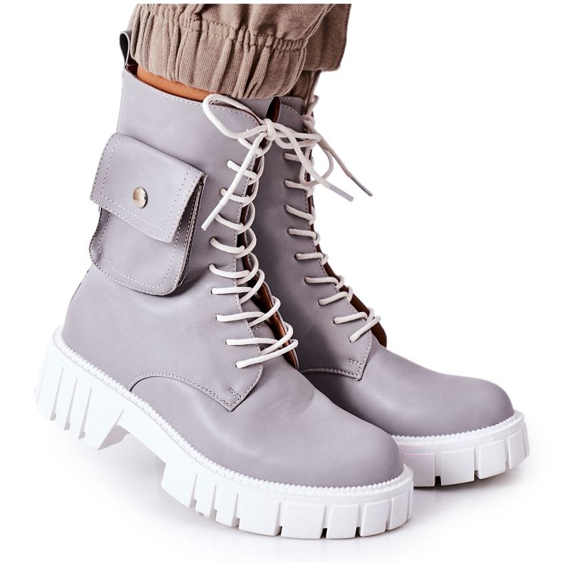 PS1 Varma arbetare med fickan Ljusgrå Awesome