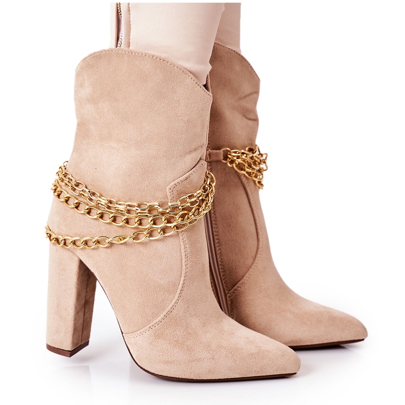 PS1 Varma stövlar på ett inlägg Beige Good Impression