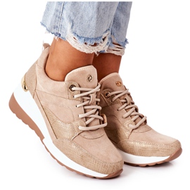 PE1 Wedge Sneakers Beige Temida