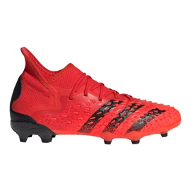 Adidas Predator Freak.1 Fg Jr FY6262 fotbollsskor röd apelsiner och röda