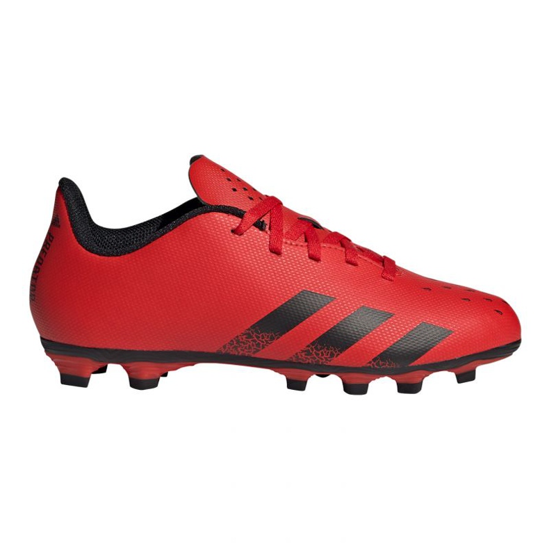 Adidas Predator Freak.4 FxG Jr FY6322 fotbollsskor röd apelsiner och röda