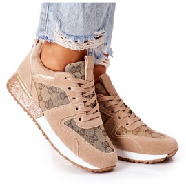 NEWS Sportskor Sneakers Beige och guld Aruba brun