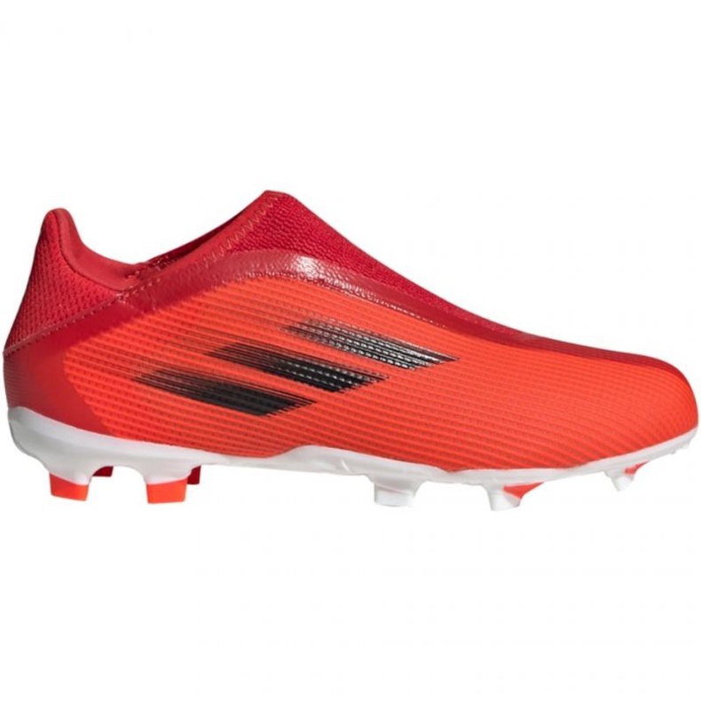 Adidas X Speedflow.3 Fg Ll Jr FY3257 fotbollsskor mångfärgad apelsiner och röda