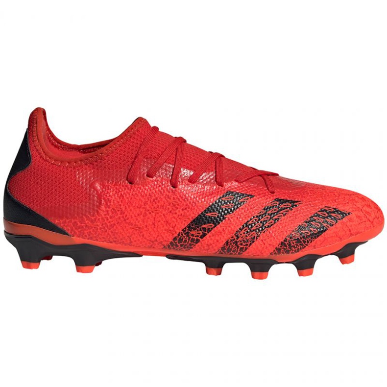 Adidas Predator Freak.3 Mg LM GZ2824 fotbollsskor mångfärgad apelsiner och röda