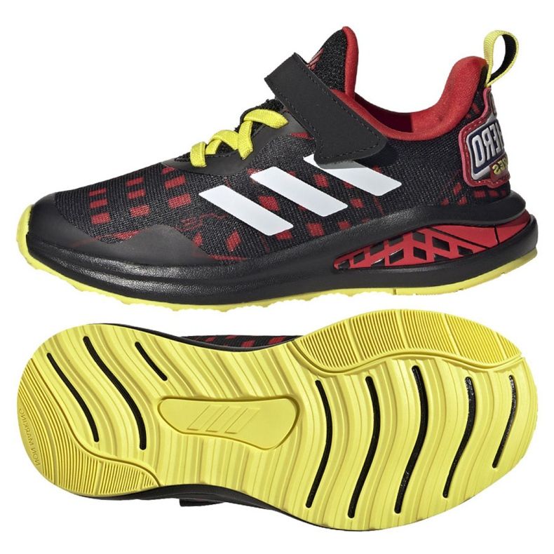 Adidas FortaRun Superhero C Jr H67853 skor svart röd gul