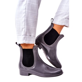 Glänsande grå paraply Jodhpur stövlar