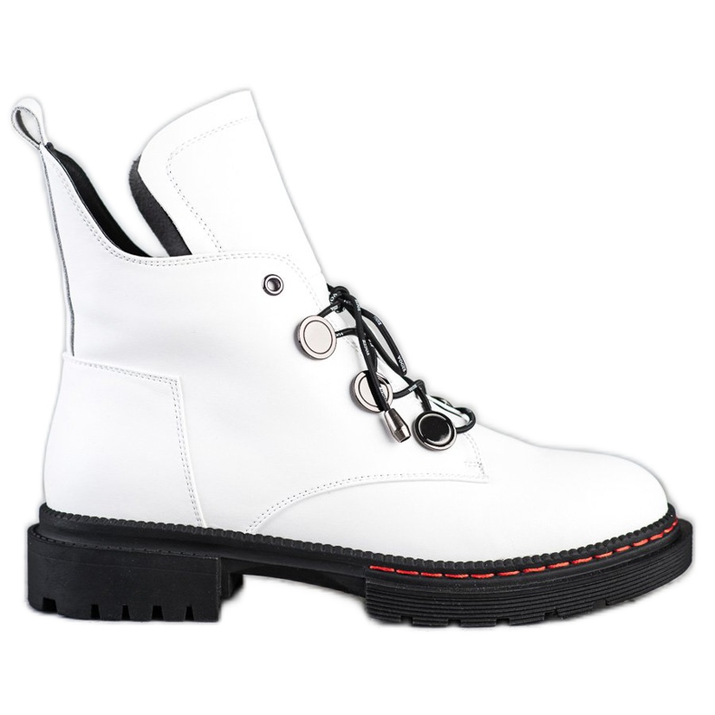 ARTIKER Bekväma vita läderarbetare