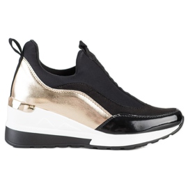 Evento Wedge Slip-On Sneakers svart gyllene