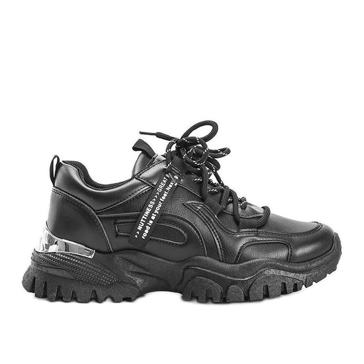 Svarta sneakers med en tjock Zooey -sula