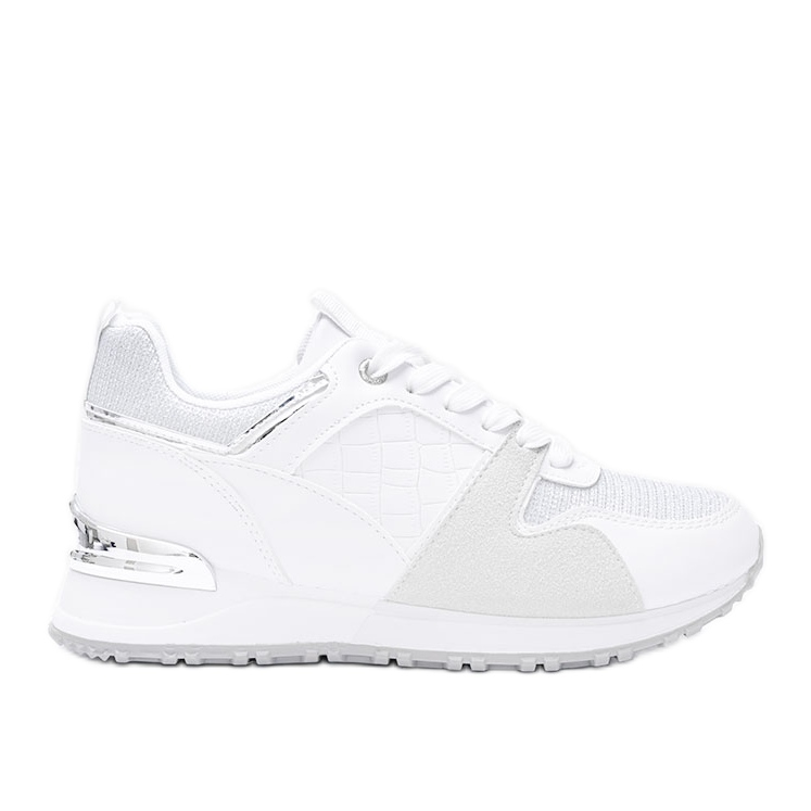 Vita sneakers med Yoisya -tillbehör i silver