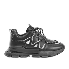 Svarta sneakers med reflekterande Filua -skär