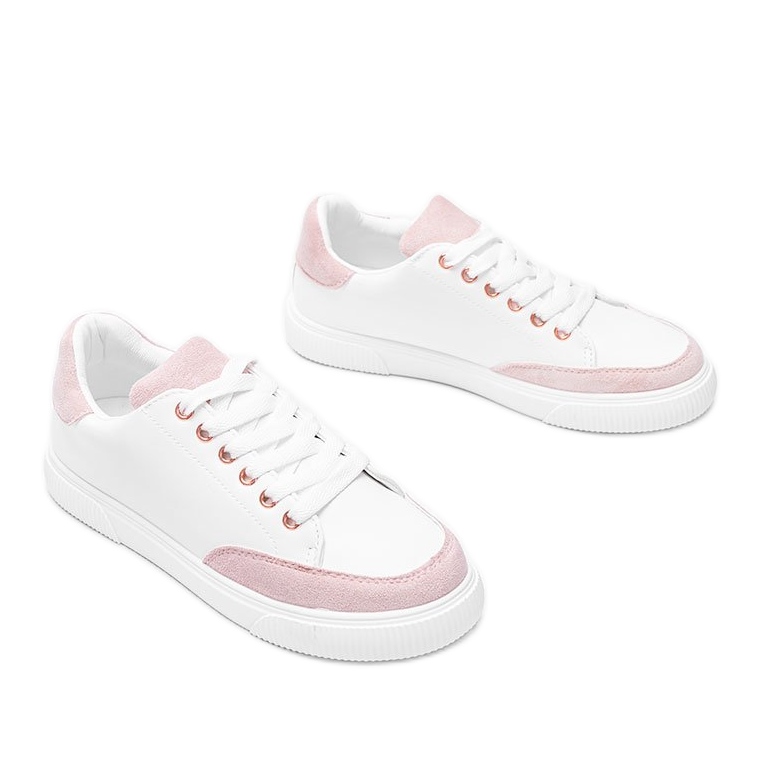 Brighton sneakers i vitt och rosa