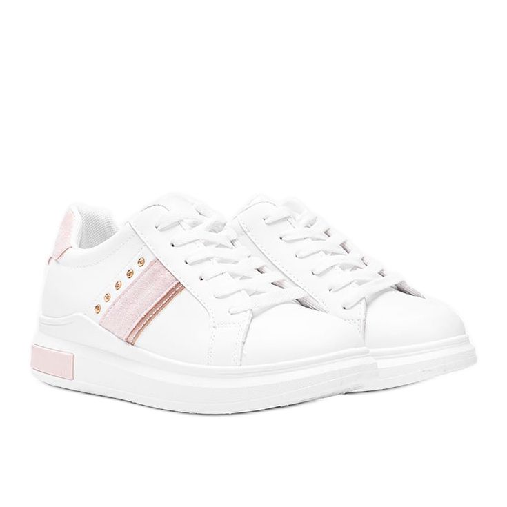 Vita och rosa sneakers med Sashell dubbar
