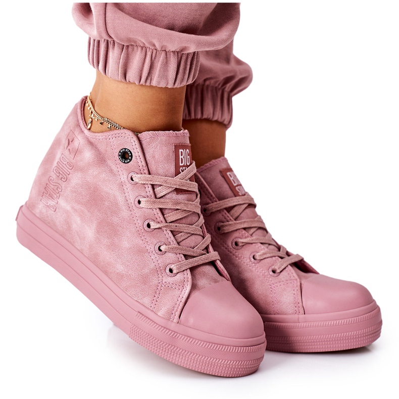 Läder Sneakers Big Star II274092 Rosa