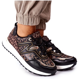 Logooted Sportskor Sneakers Svart-Brun Alltid