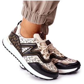 Logowane Sportskor Sneakers Beige och Black Always svart