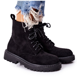 PS1 Mocka Stövlar Dragkedja Svart Belados