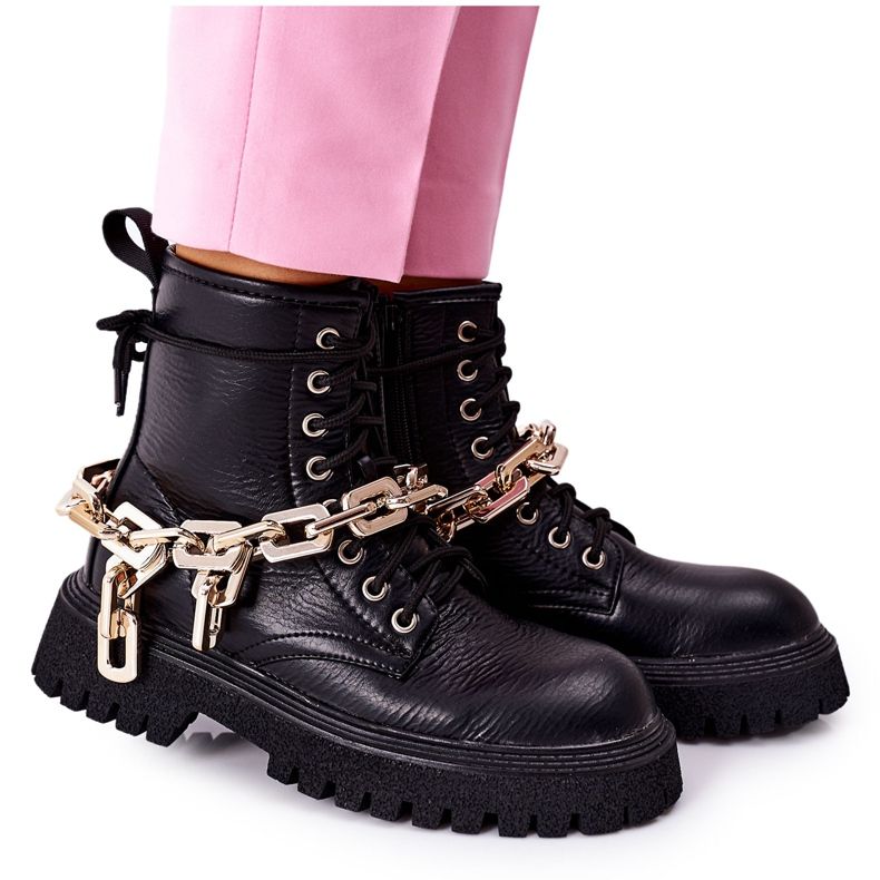 Höga snygga svarta grailstövlar