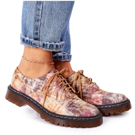 Oxfords läderskor i Oxford Maciejka 04087-46 Flerfärgad mångfärgad