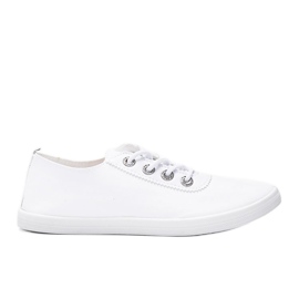 Klassiska vita sneakers med cubic zirconias från Silisov