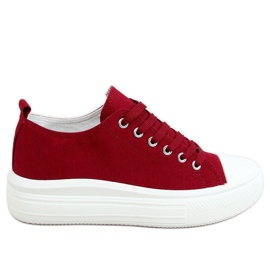 Burgundy sneakers för kvinnor PC12P W.RED röd