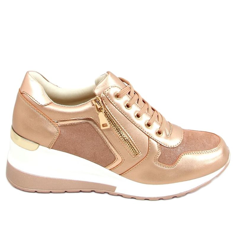 Champagne wedge sneakers Y9529 Champagne rosa