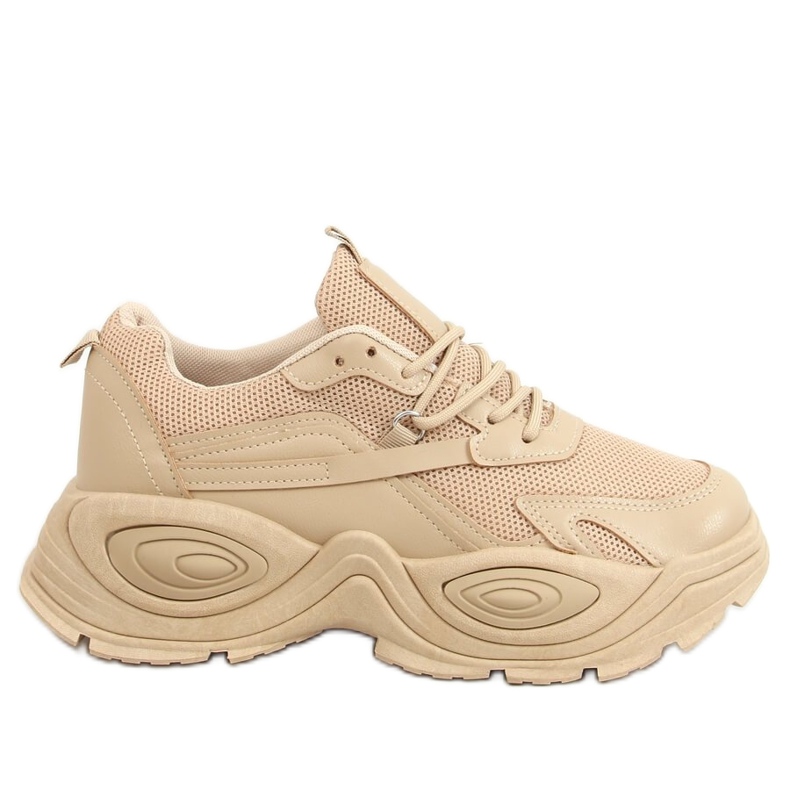 Mörkbeige sportskor LA182 Khaki kaki