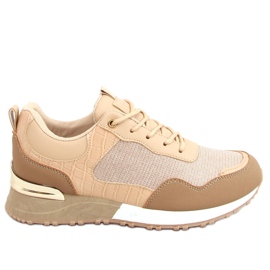 Beige sportskor för kvinnor YL-52 Khaki kaki