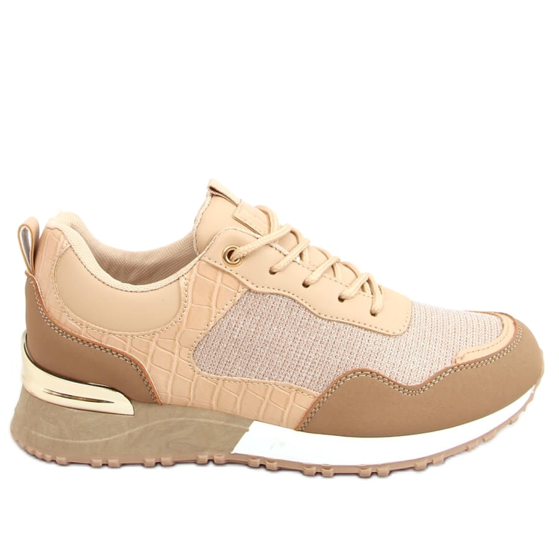 Beige sportskor för kvinnor YL-52 Khaki kaki