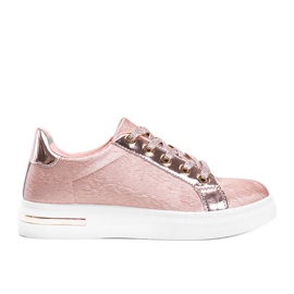 Rosa matta sneakers med en vit Shift -sula