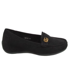 Svart Kvinnors svarta loafers H8192 Negro