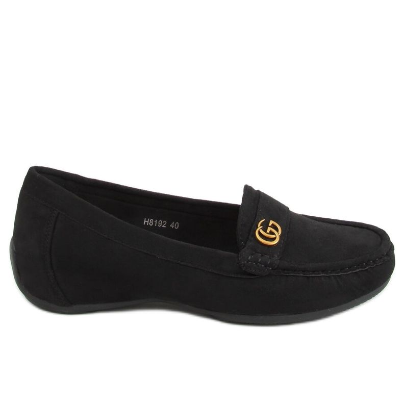 Svart Kvinnors svarta loafers H8192 Negro