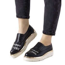 Slip-on silverskor med GF-FD9 dubbar svart