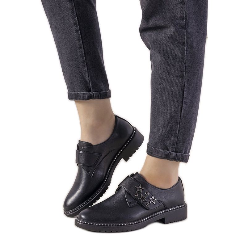 Slip-on silverskor med GF-FD9 dubbar svart