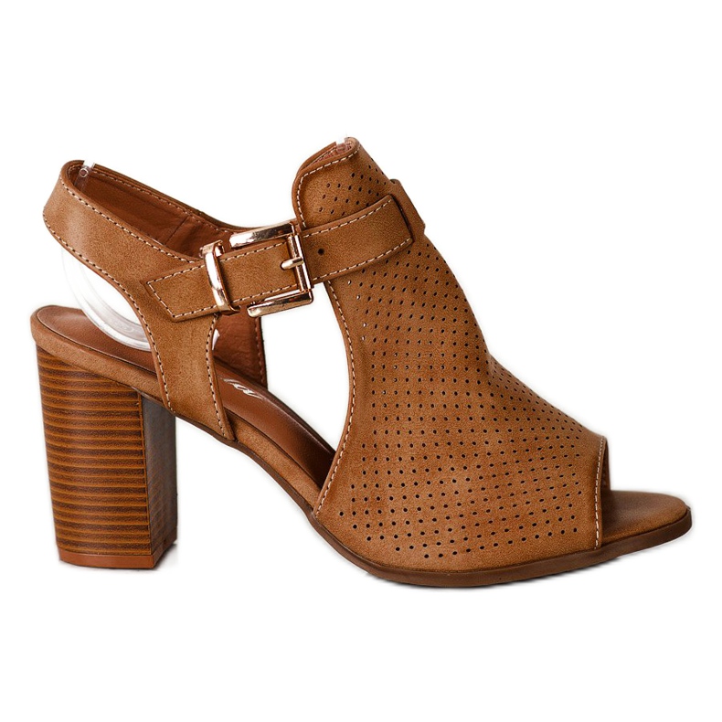 Renda Byggda sandaler med ekoläder brun