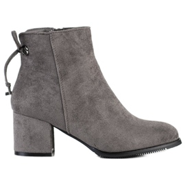 J. Star Stövlar med bindning grå