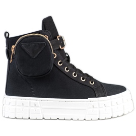 Goodin Sneakers På Paltform Med En Ficka svart