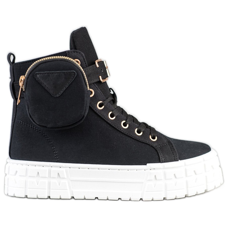 Goodin Sneakers På Paltform Med En Ficka svart