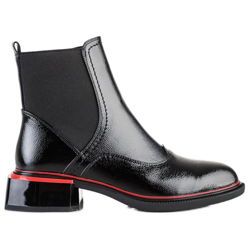 Filippo Svarta stövlar på en dragkedja