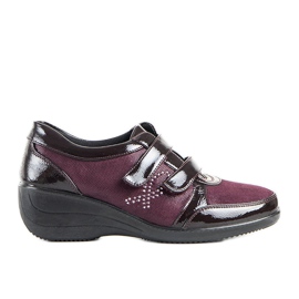 Maroon låga kilar Tiffy röd