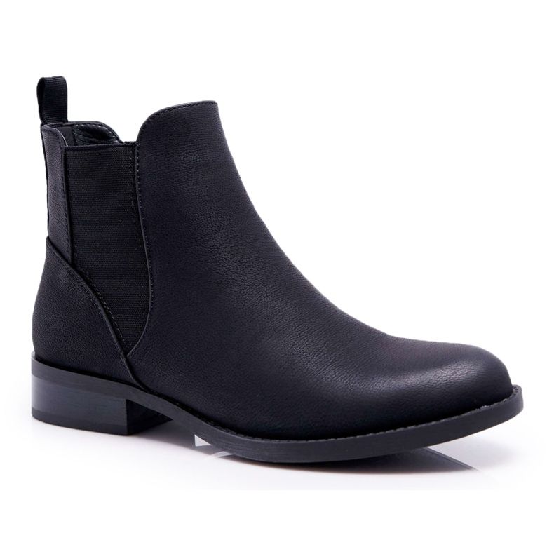 S.Barski Damstövlar Chelsea-stövlar Flat Heel Black Barski 18-75 svart