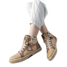 Dam beige ankelhöga sneakers från Niente