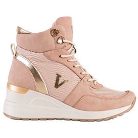 VINCEZA höga sneakers rosa