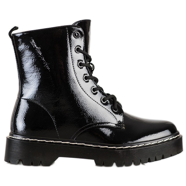 S. BARSKI Snörskor på S.BARSKI-plattformen svart